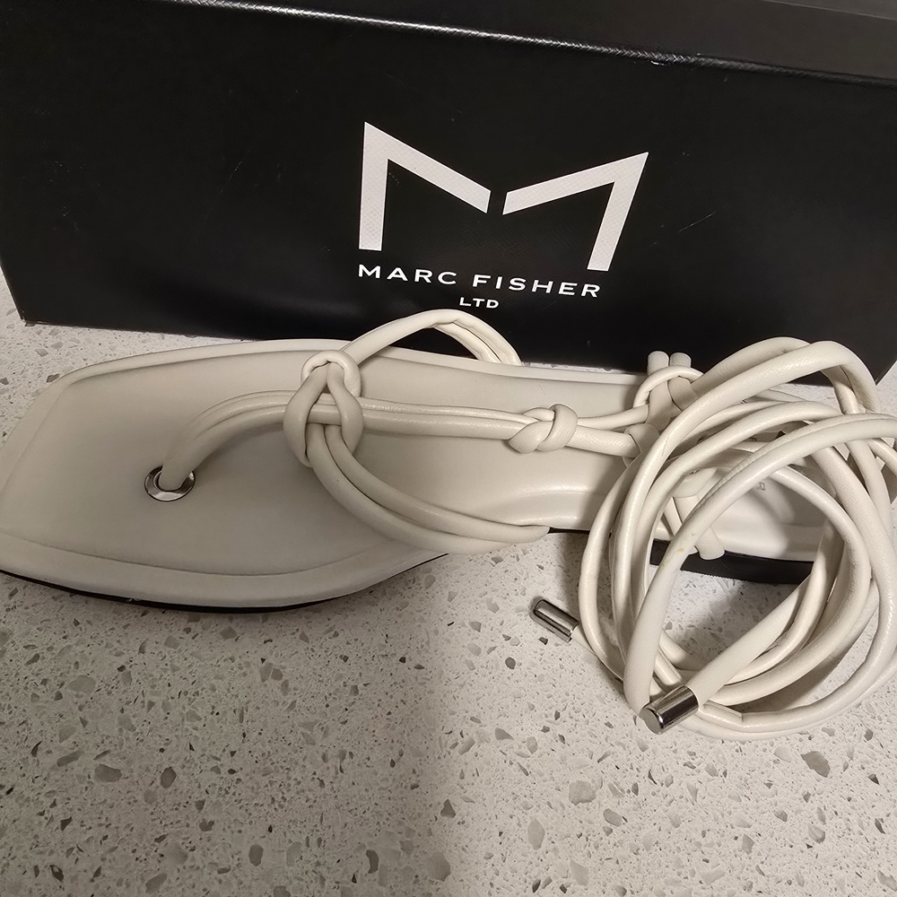 Marc Fisher White Sandals